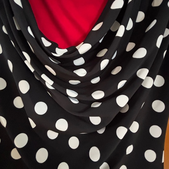 Ronni Nicole Black and White Polka Dot Midi Dress - Picture 2 of 7